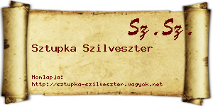Sztupka Szilveszter névjegykártya